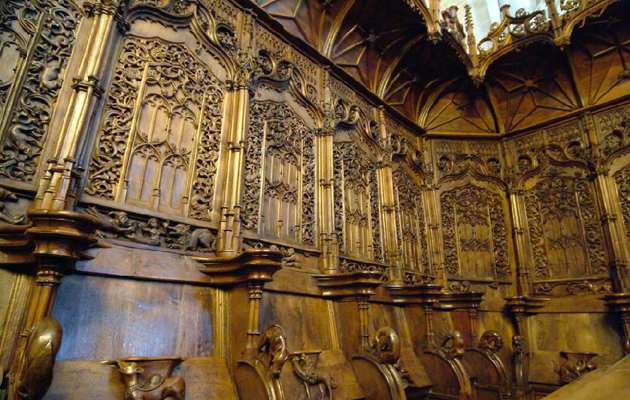 Resultado de imagen de silleria coro de catedral ciudad rodrigo