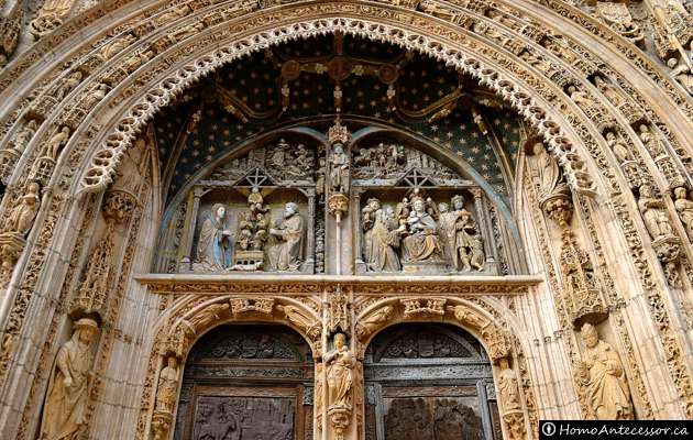 Portada retablo gótico isabelina - Iglesia de Santa María - Aranda de Duero