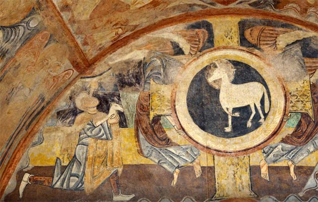 Pinturas románicas ermita de la Vera Cruz - Maderuelo